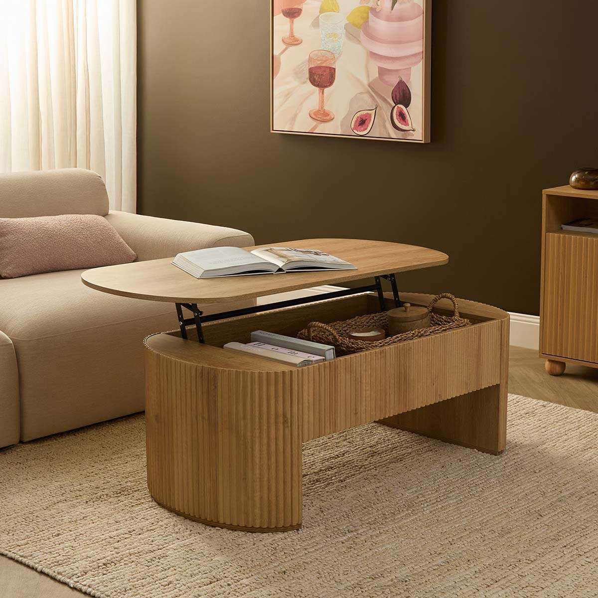 Amara Coffee Table - Natural - Image 6