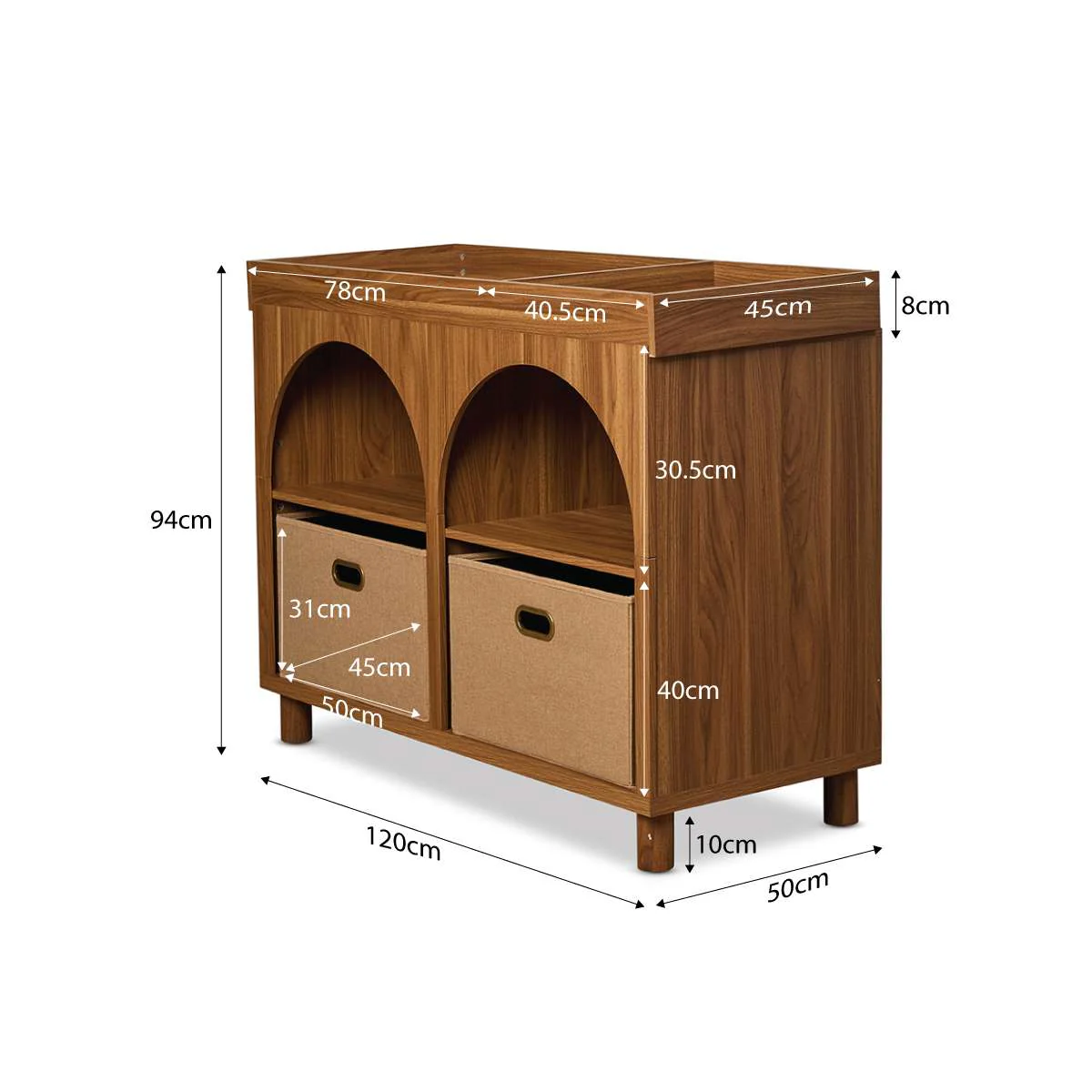 Archie Change Table with Removable Top - Hazelnut - Image 9