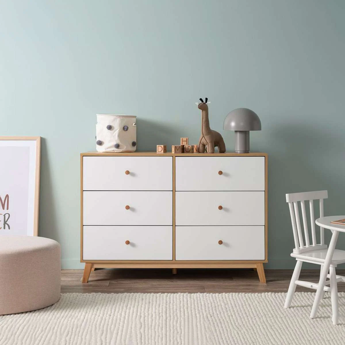 Aspen White/Natural Six Piece Nursery Set - Image 4