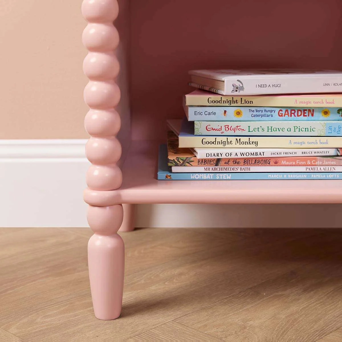Betti Bobbin One Drawer Bedside Table - Pink - Image 4