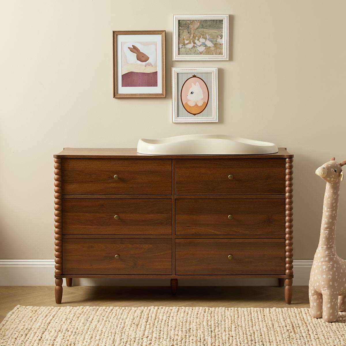 Betti Bobbin Six Drawer - Walnut - Image 2