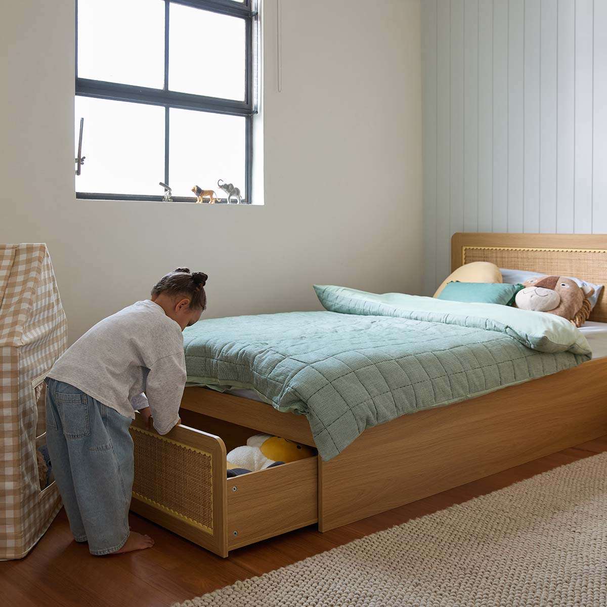 Bonnie Storage King Single Bed - Natural - Image 3