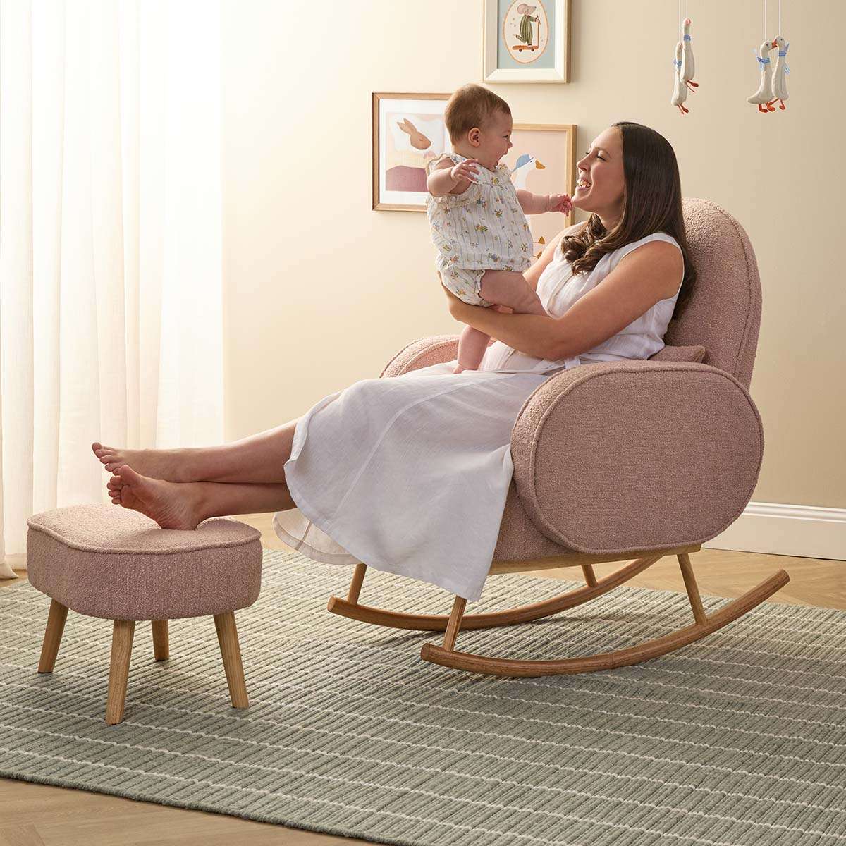 Buddy 2-in-1 Rocking Chair - Blush - Image 8