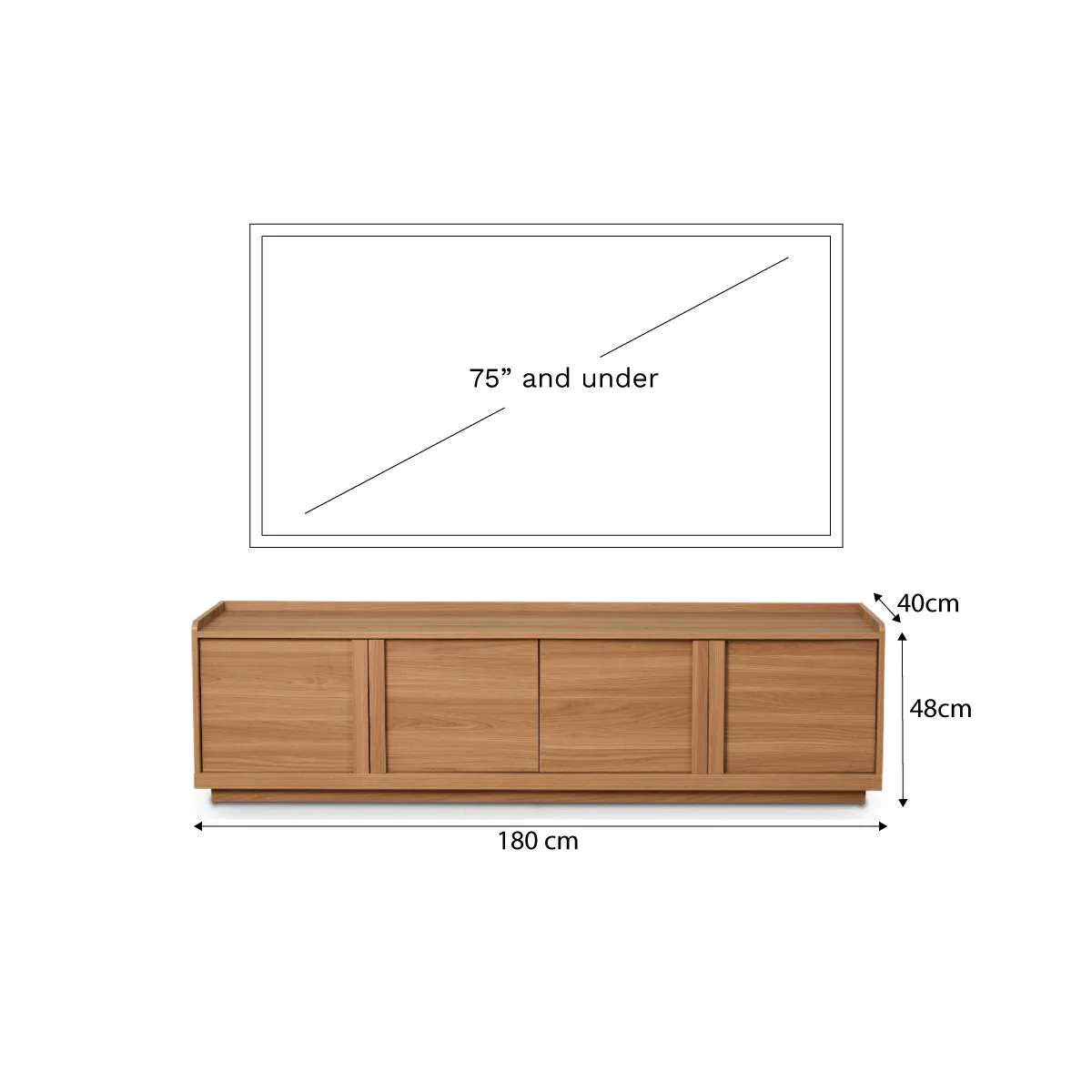 Copenhagen Entertainment Unit - Almond - Image 6