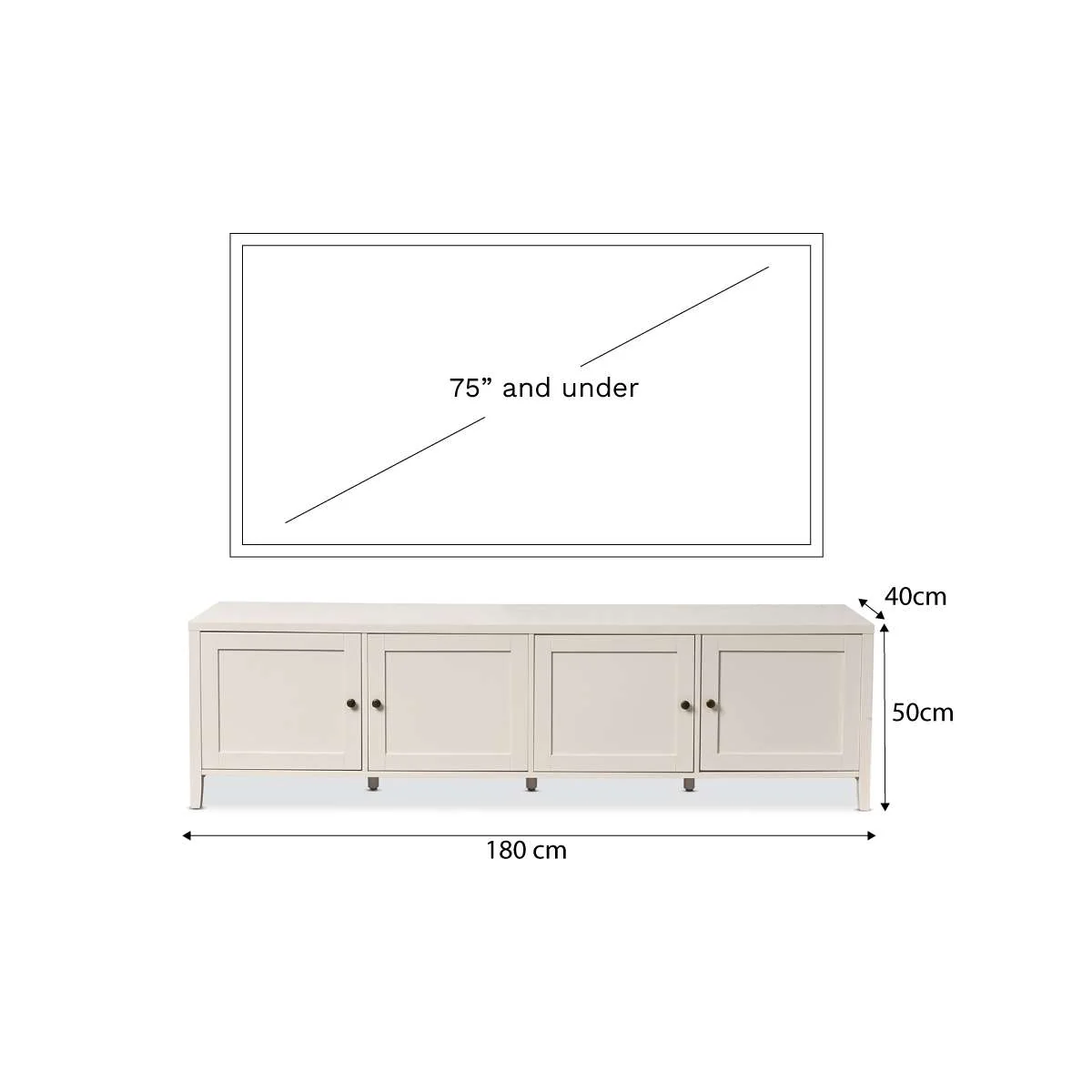 Cove Entertainment Unit - Beige - Image 8