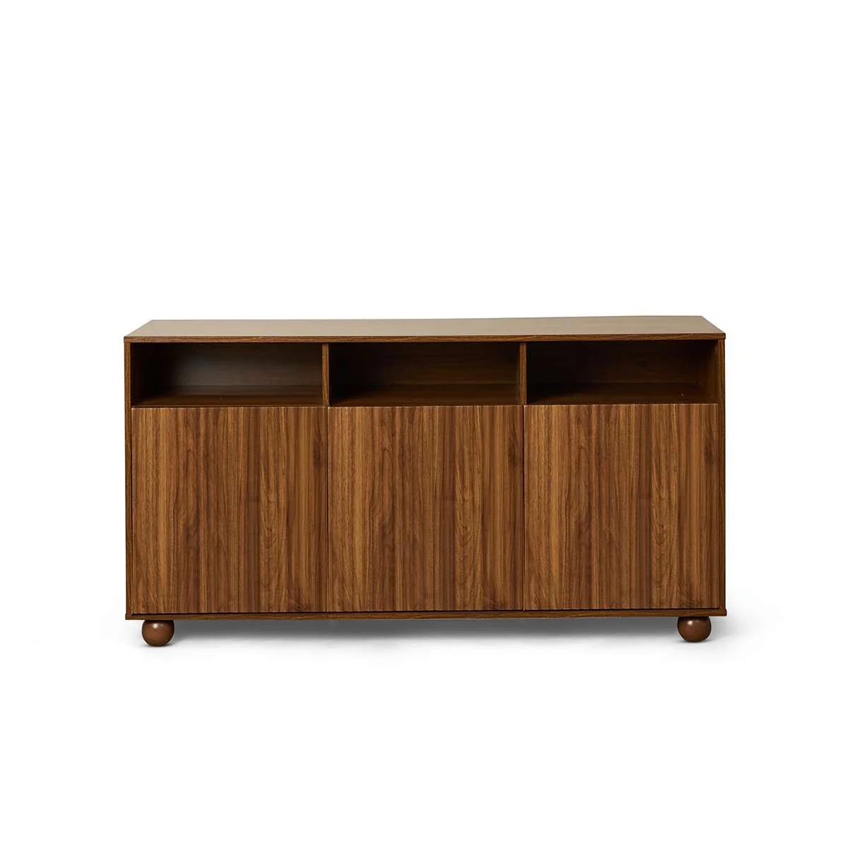 Deven Ball Feet Storage Console Table - Walnut - Image 8