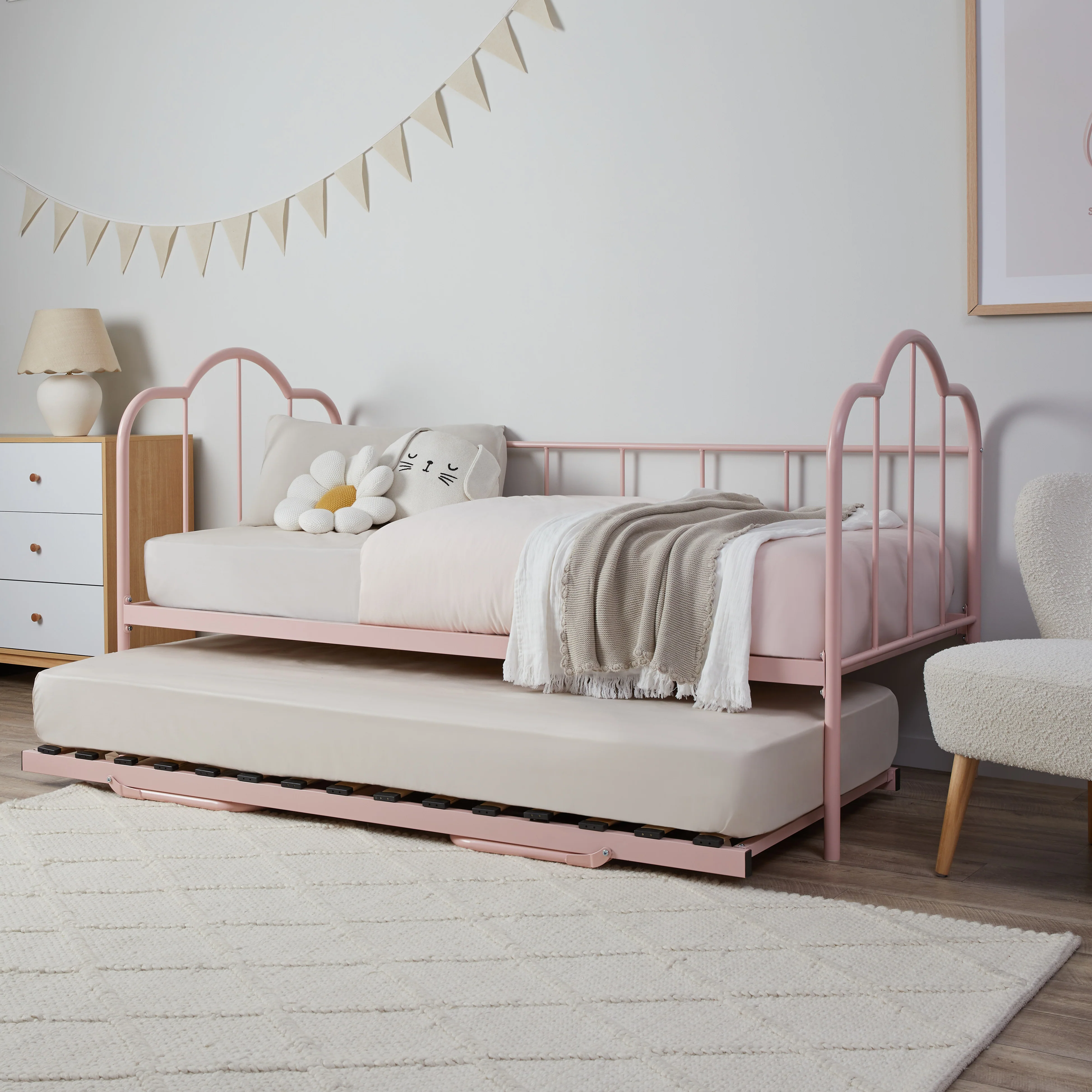 Dixie Day Bed With Trundle - Pink