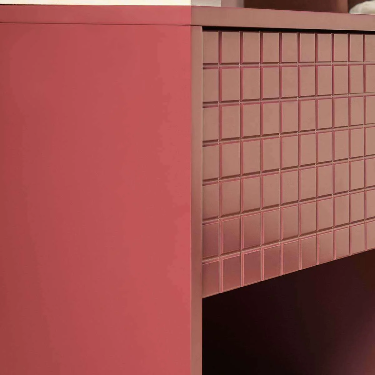 Drew Checkerboard Bedside Table - Shiraz - Image 5