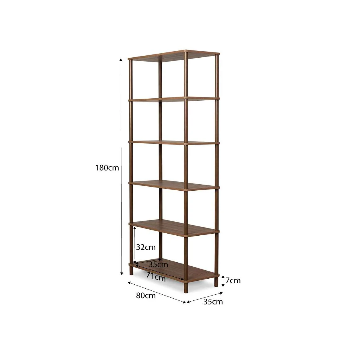 Eden Tall Shelf - Walnut - Image 10