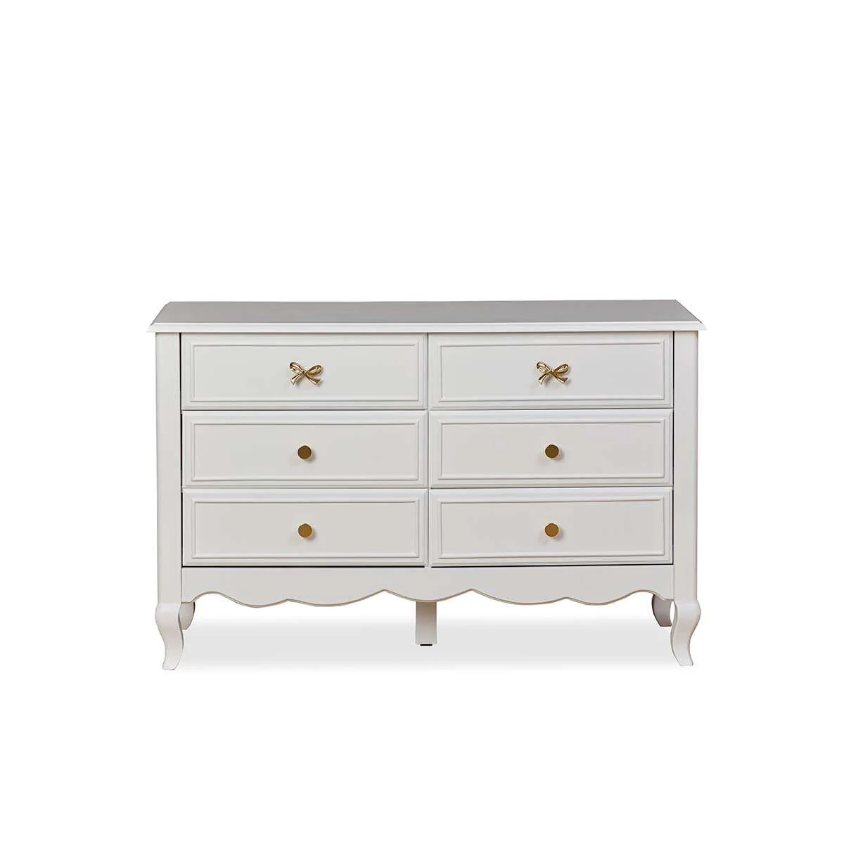Emmeline Six Drawer with Bows - White - Image 12