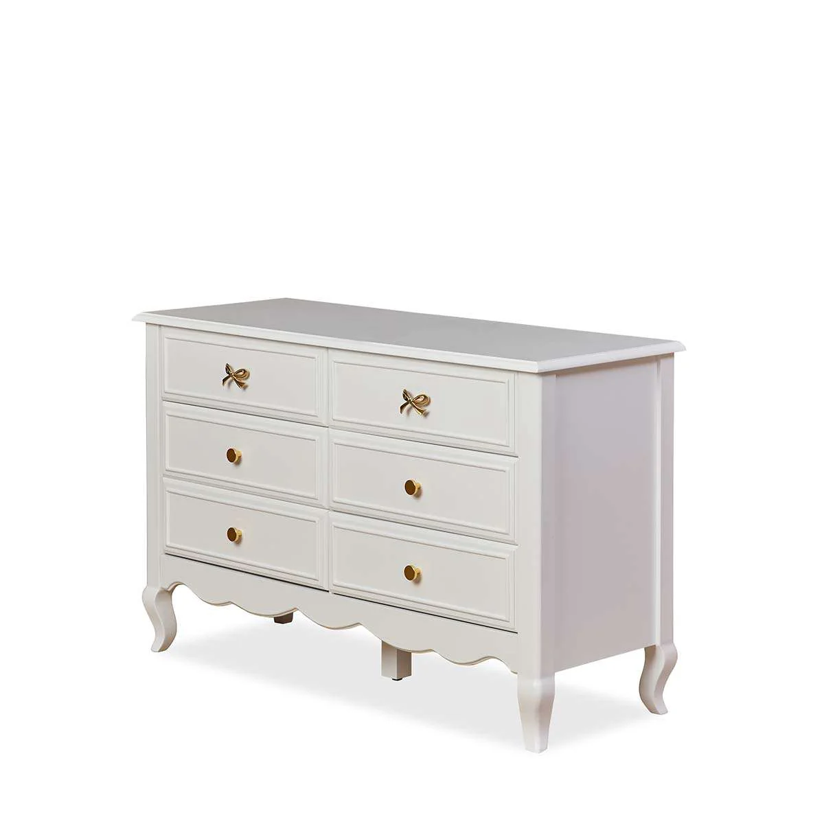 Emmeline Six Drawer with Bows - White - Image 13