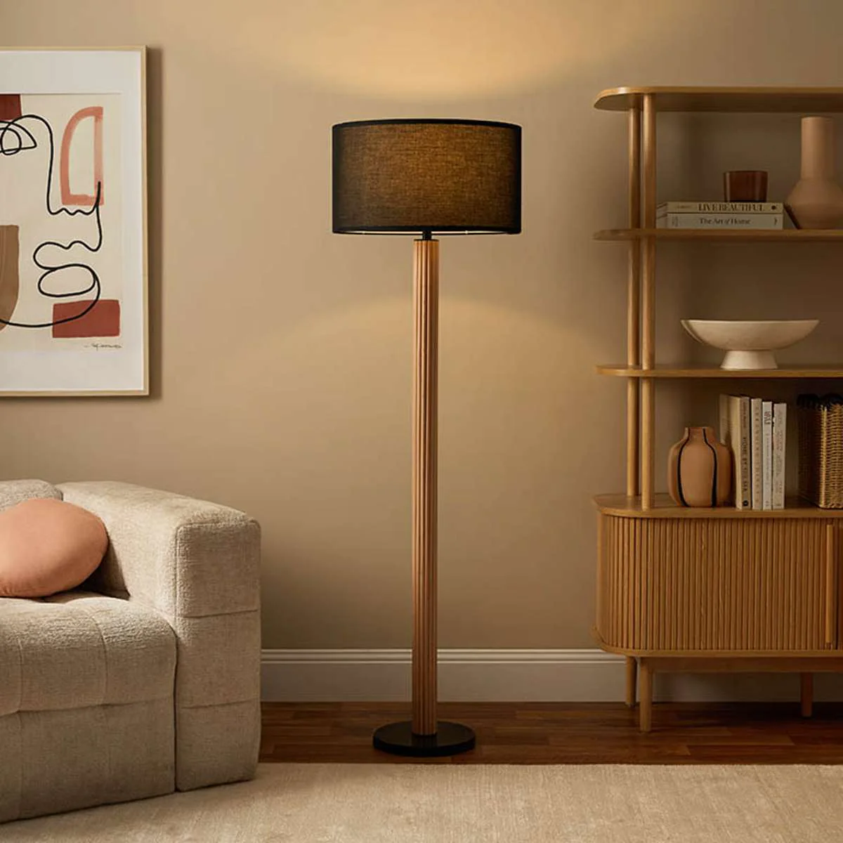 Eve Black Marble Two Piece Lamp Set - Image 2