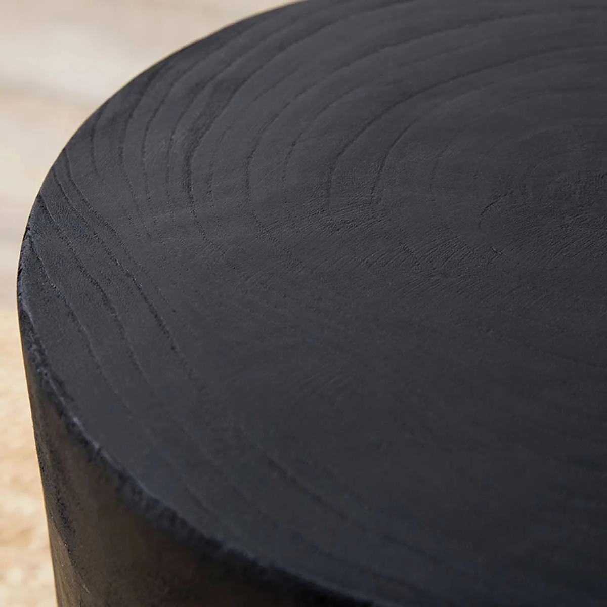 Frederick Wooden Side Table - Black - Image 4