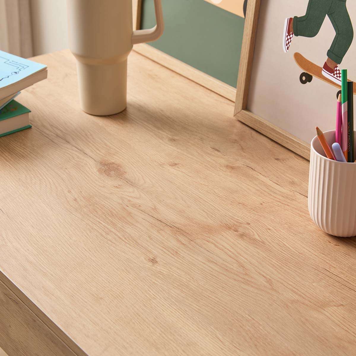 Grover Desk with Hooks - Khaki/Natural - Image 7