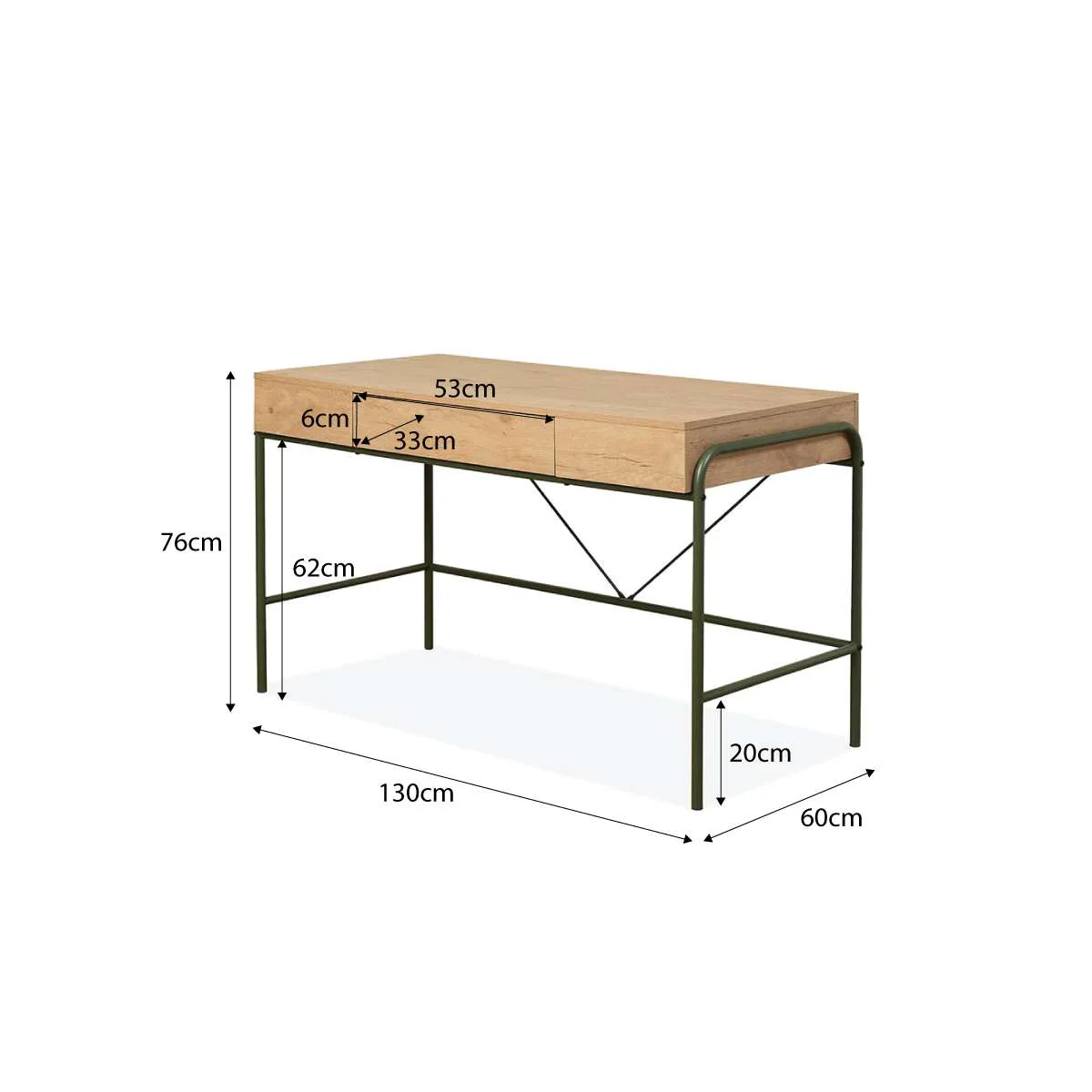 Grover Desk with Hooks - Khaki/Natural - Image 9
