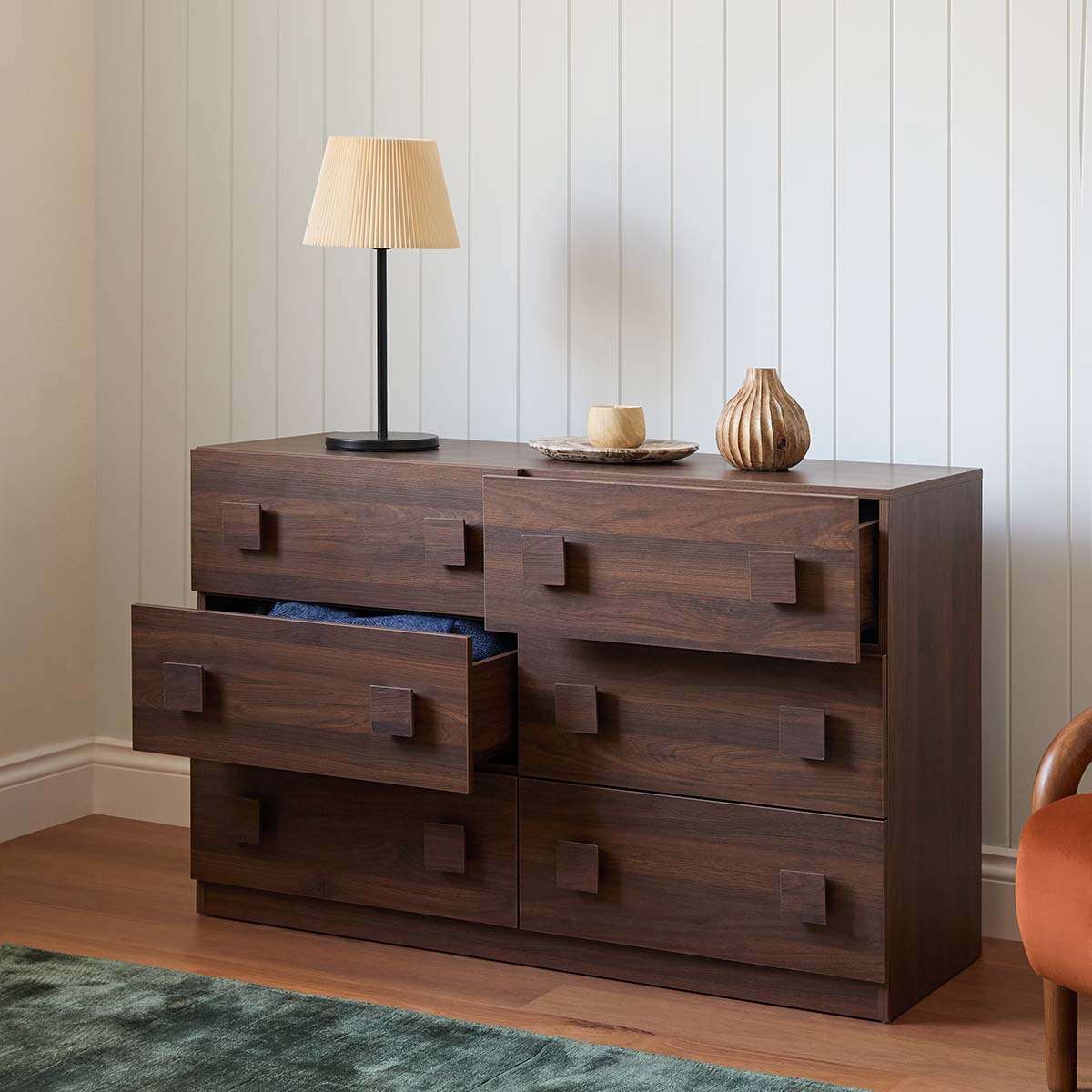 Kei Six Drawer - Walnut - Image 2