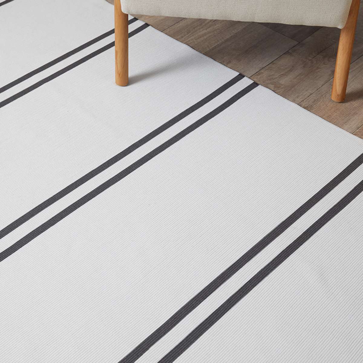 Kobie Cotton Blend Striped Floor Rug - Extra Large - Image 4