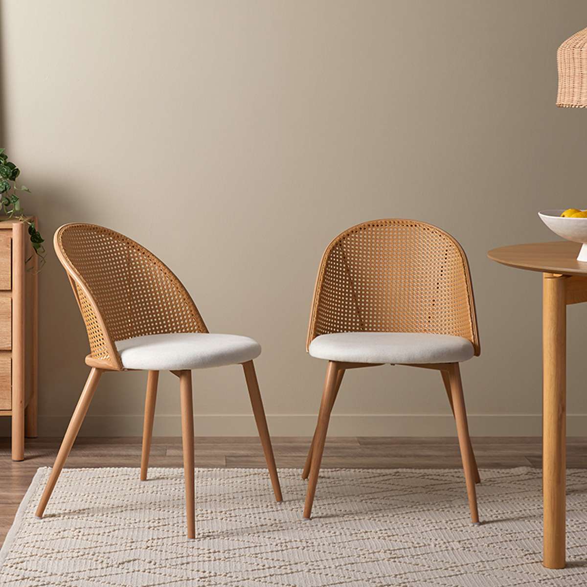 Kyoto Natural and Avila Natural Five Piece Dining Set - Image 3