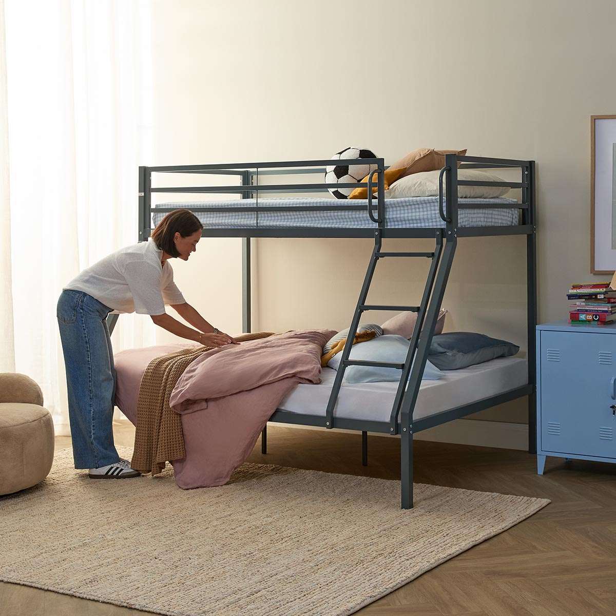 Lacie Triple Bunk Bed - Steele - Image 2