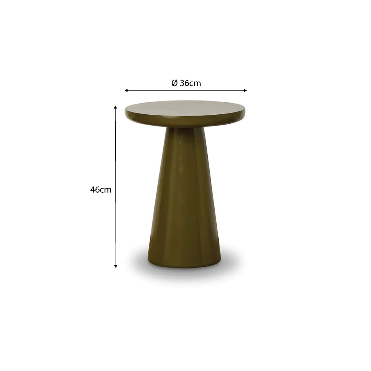 Leandro Side Table - Olive Gloss - Image 3
