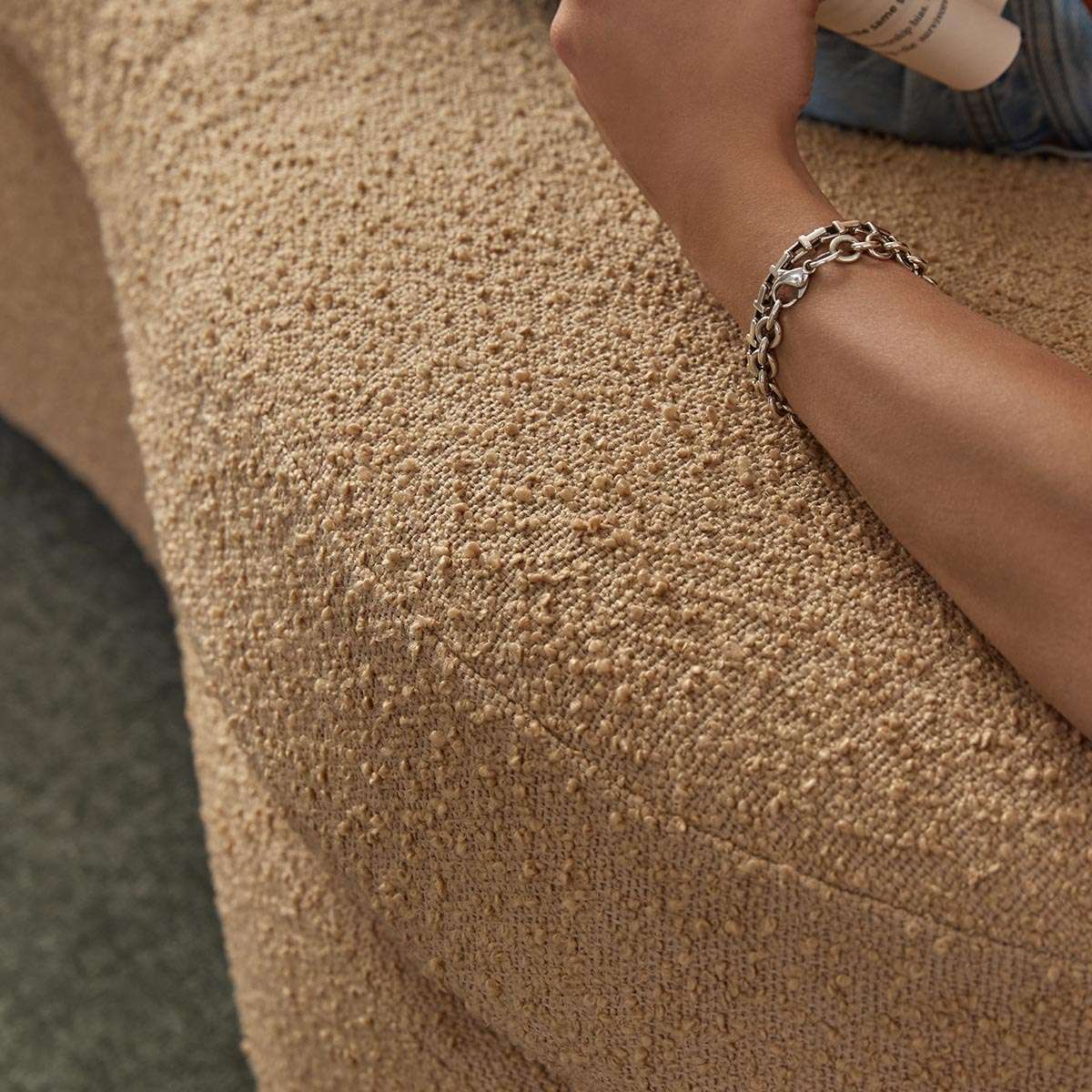 Lyle Pebble 2.5 Seater Sofa - Caramel Boucle - Image 12