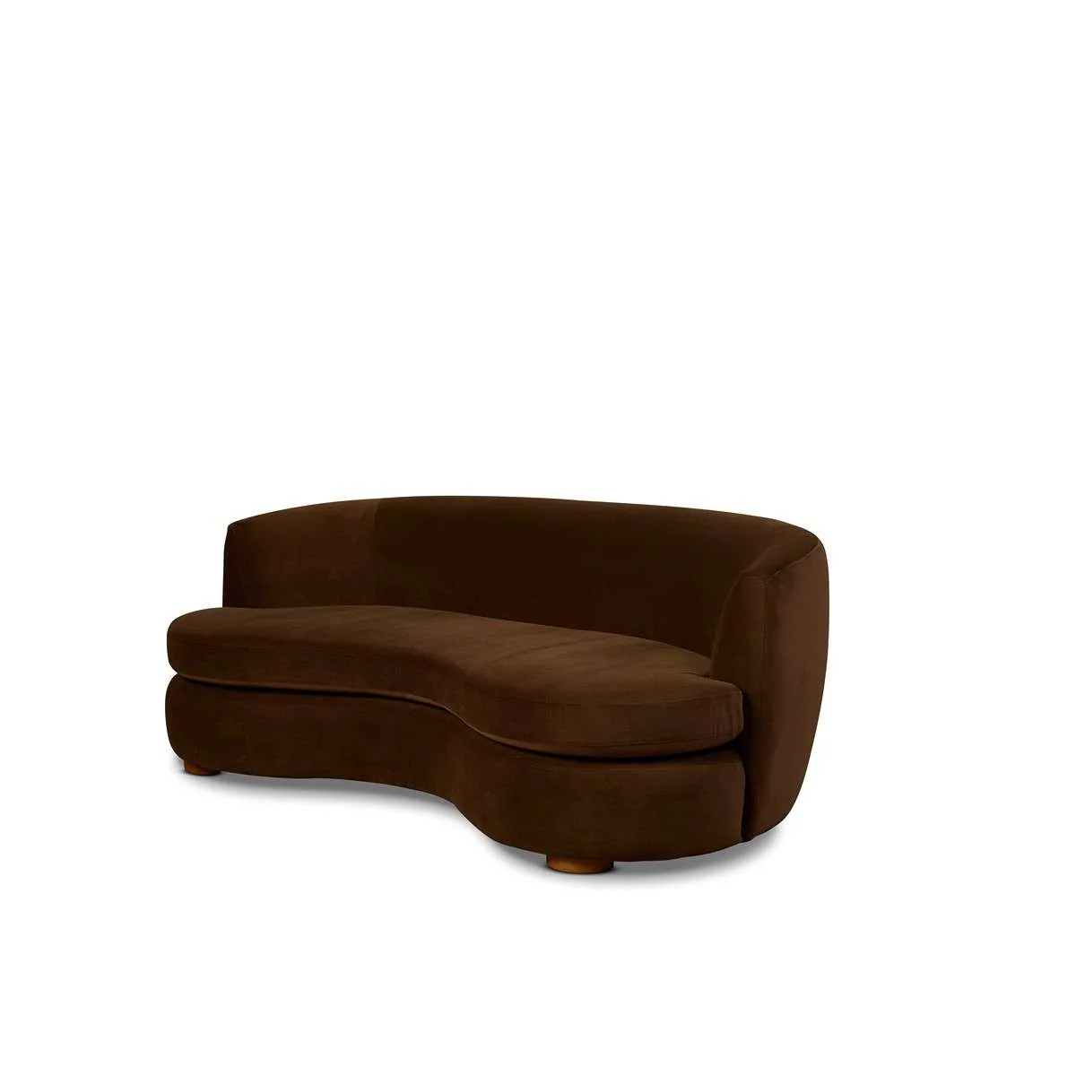 Lyle Pebble 2.5 Seater Sofa - Chocolate Velvet - Image 11