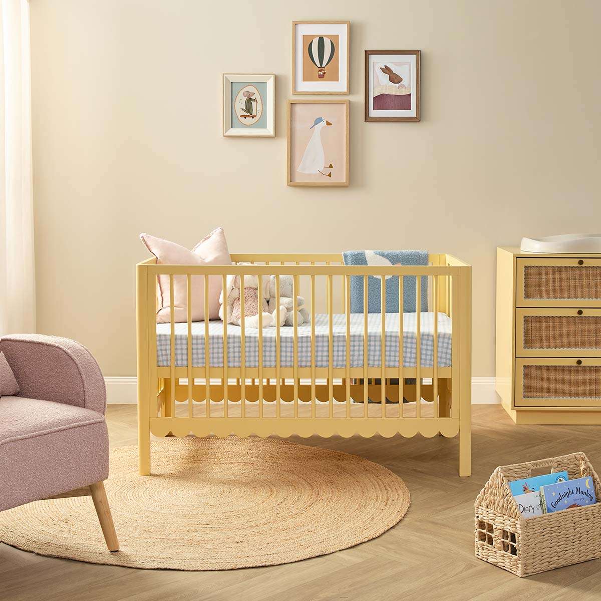 Maisie Scalloped Cot - Buttermilk - Image 4