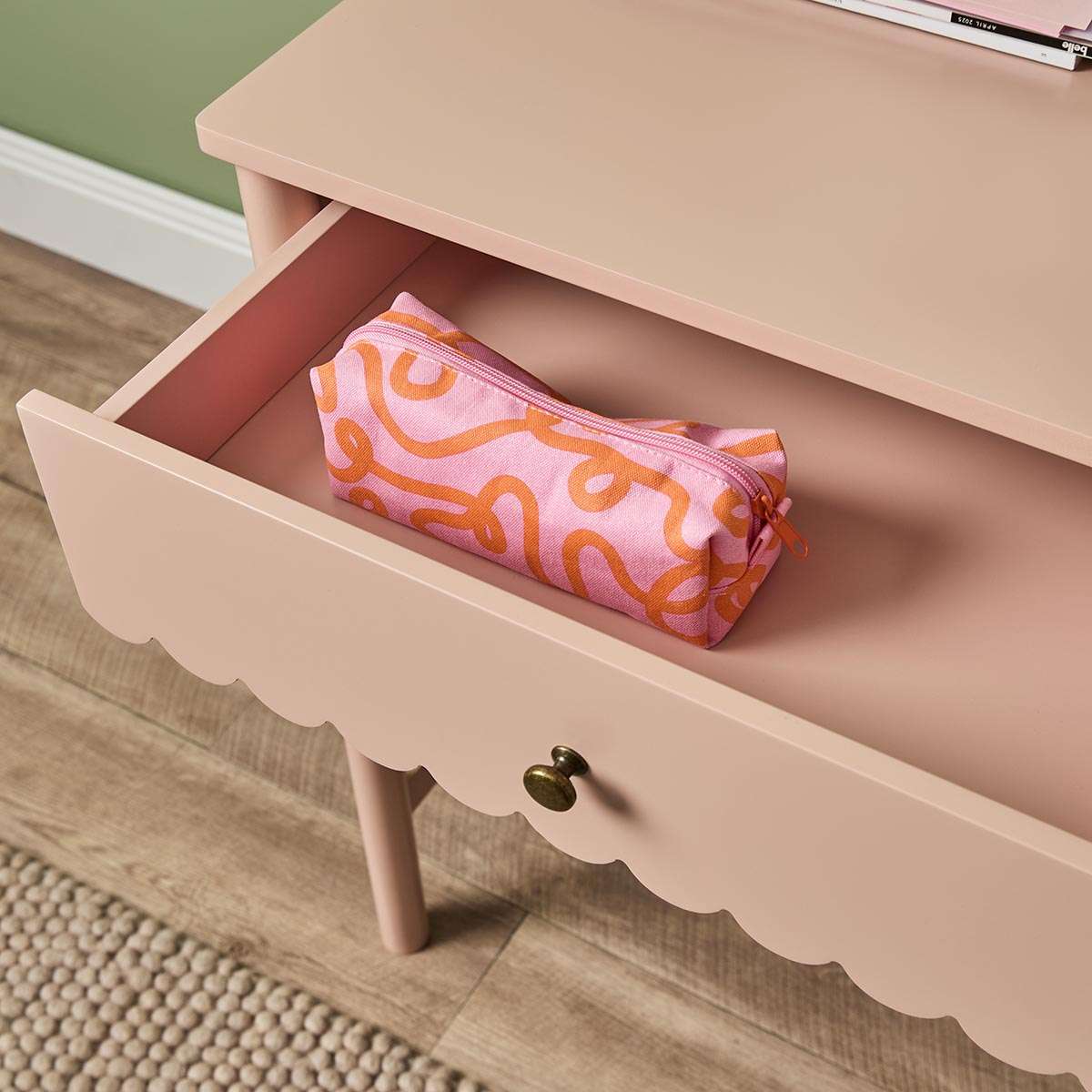 Maisie Scalloped Desk - Pink - Image 4