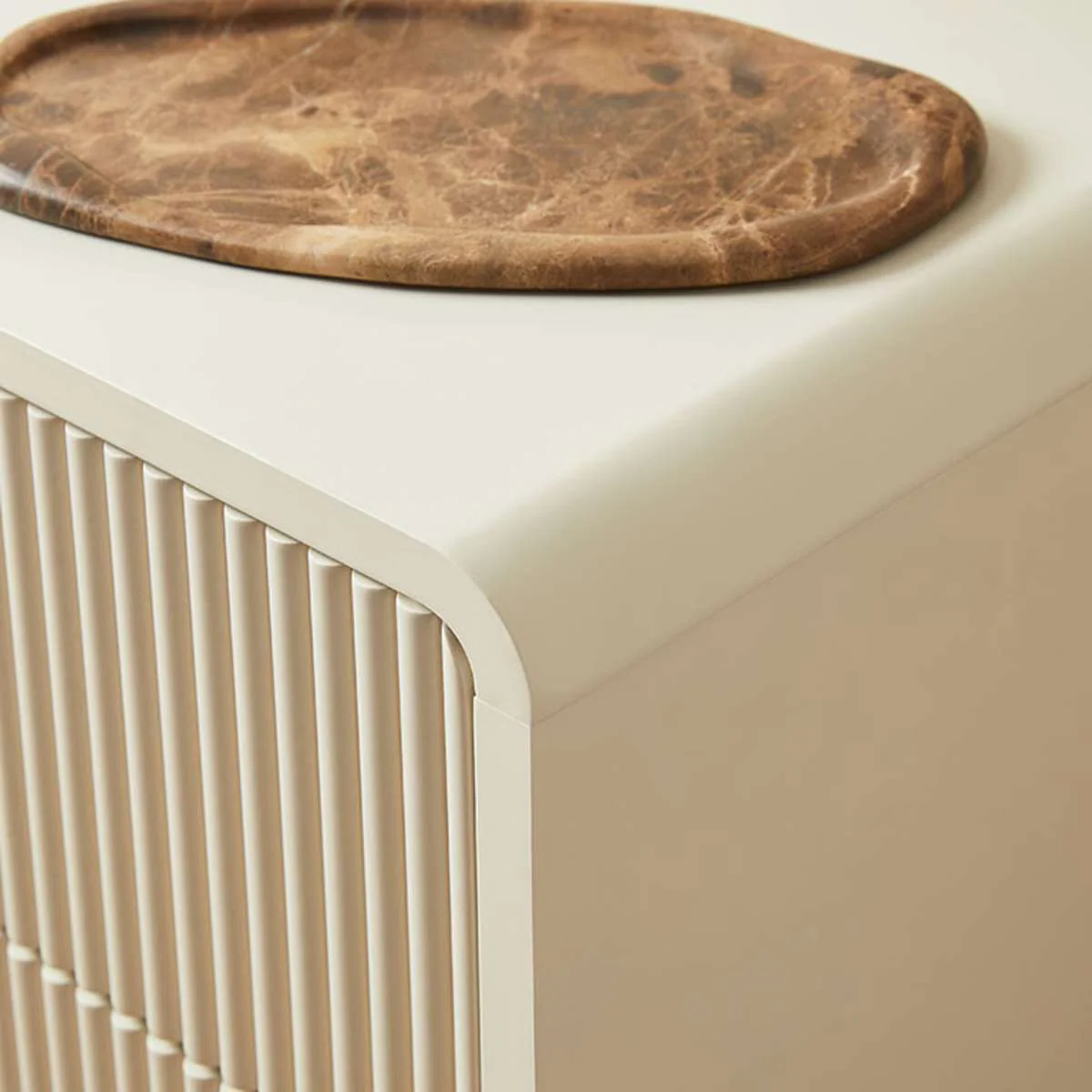 Majorca Bedside Table - Beige - Image 4