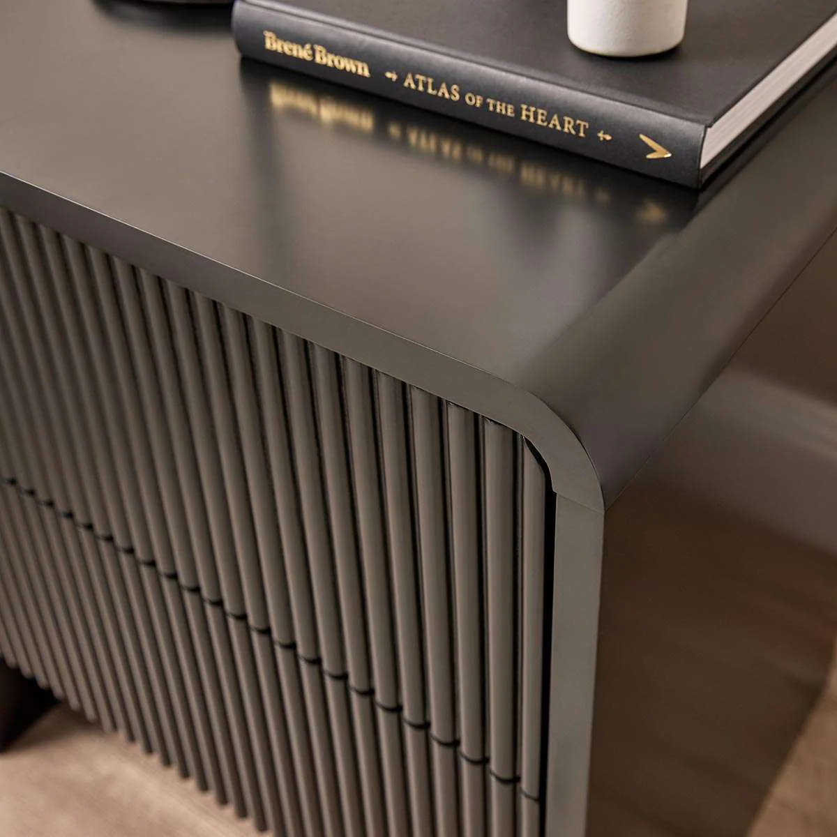 Majorca Bedside Table - Black - Image 5