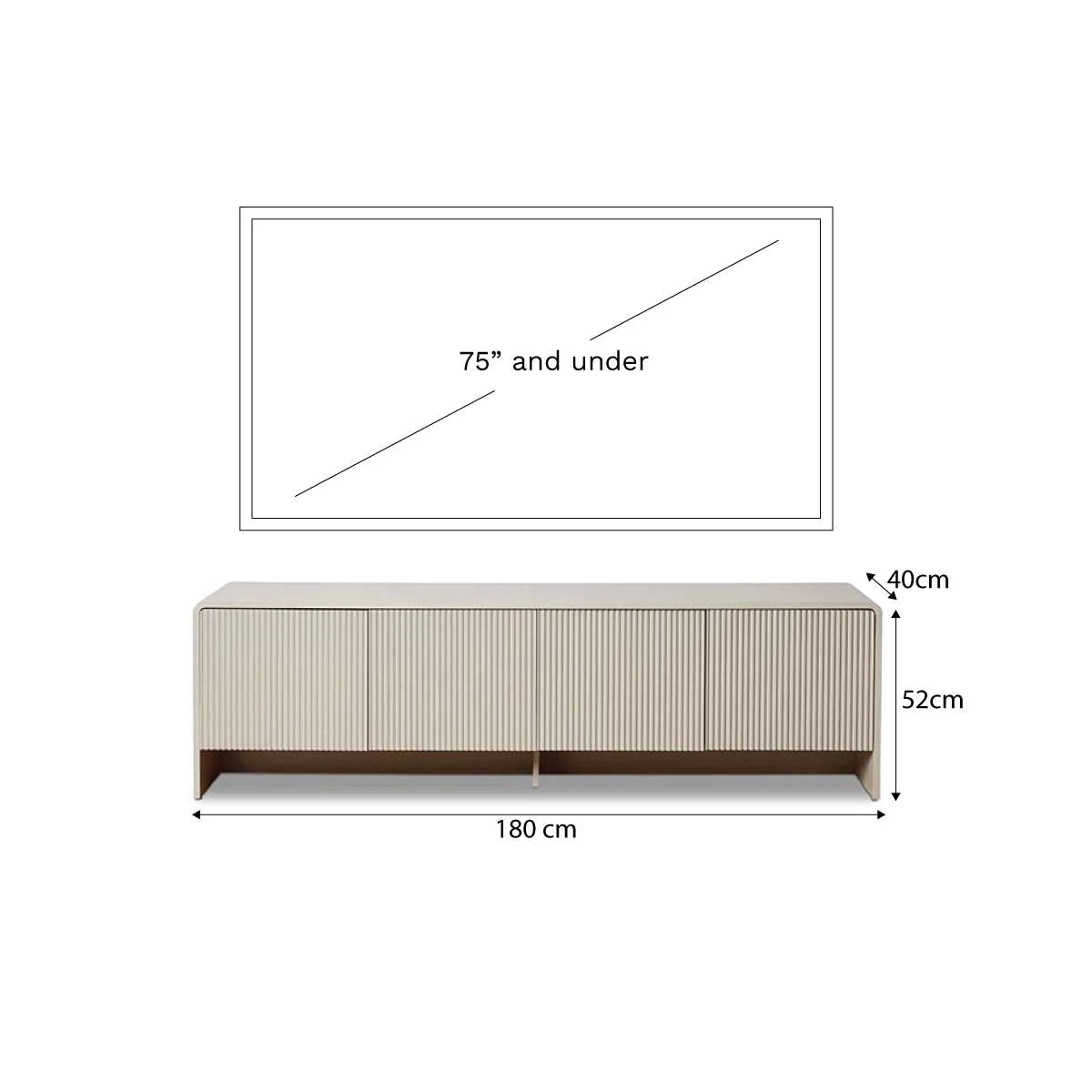 Majorca Entertainment Unit - Beige - Image 8
