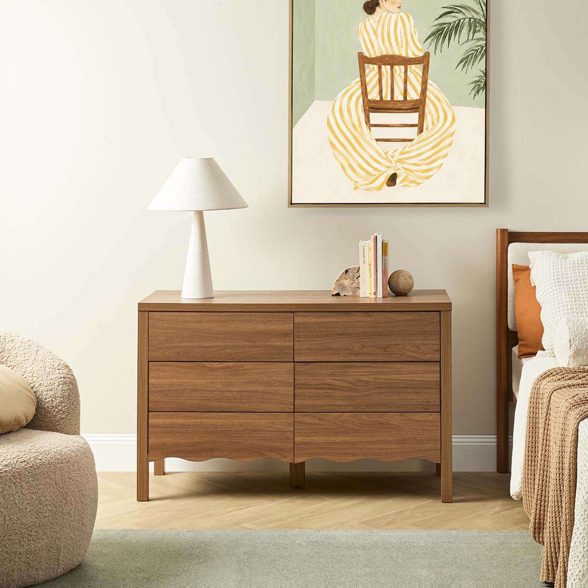 Malena Six Drawer - Walnut - Image 3