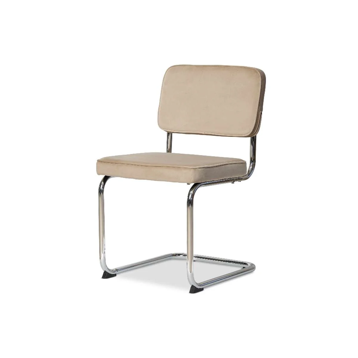 Marcel Chrome Dining Chair - Set of Two - Mushroom - Image 9