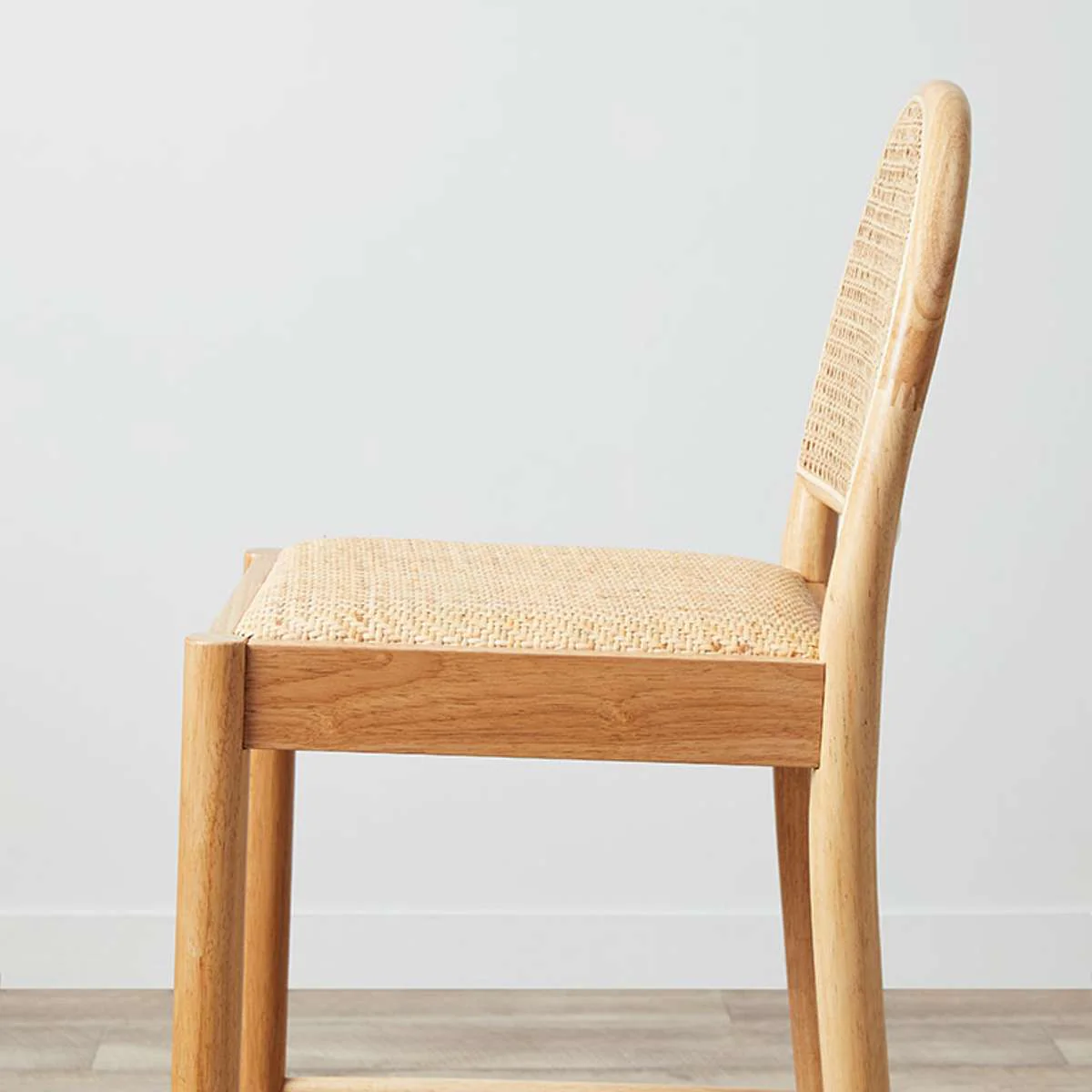 Mateo Curved Rattan Bar Stool - Natural - Image 4