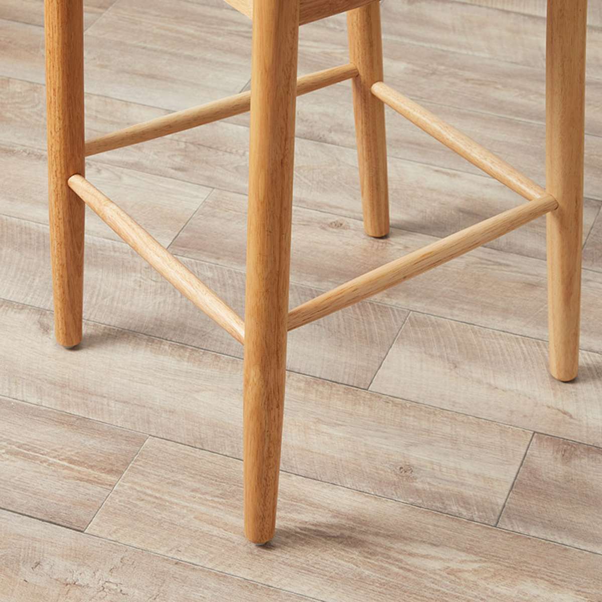 Mateo Curved Rattan Bar Stool - Natural - Image 7