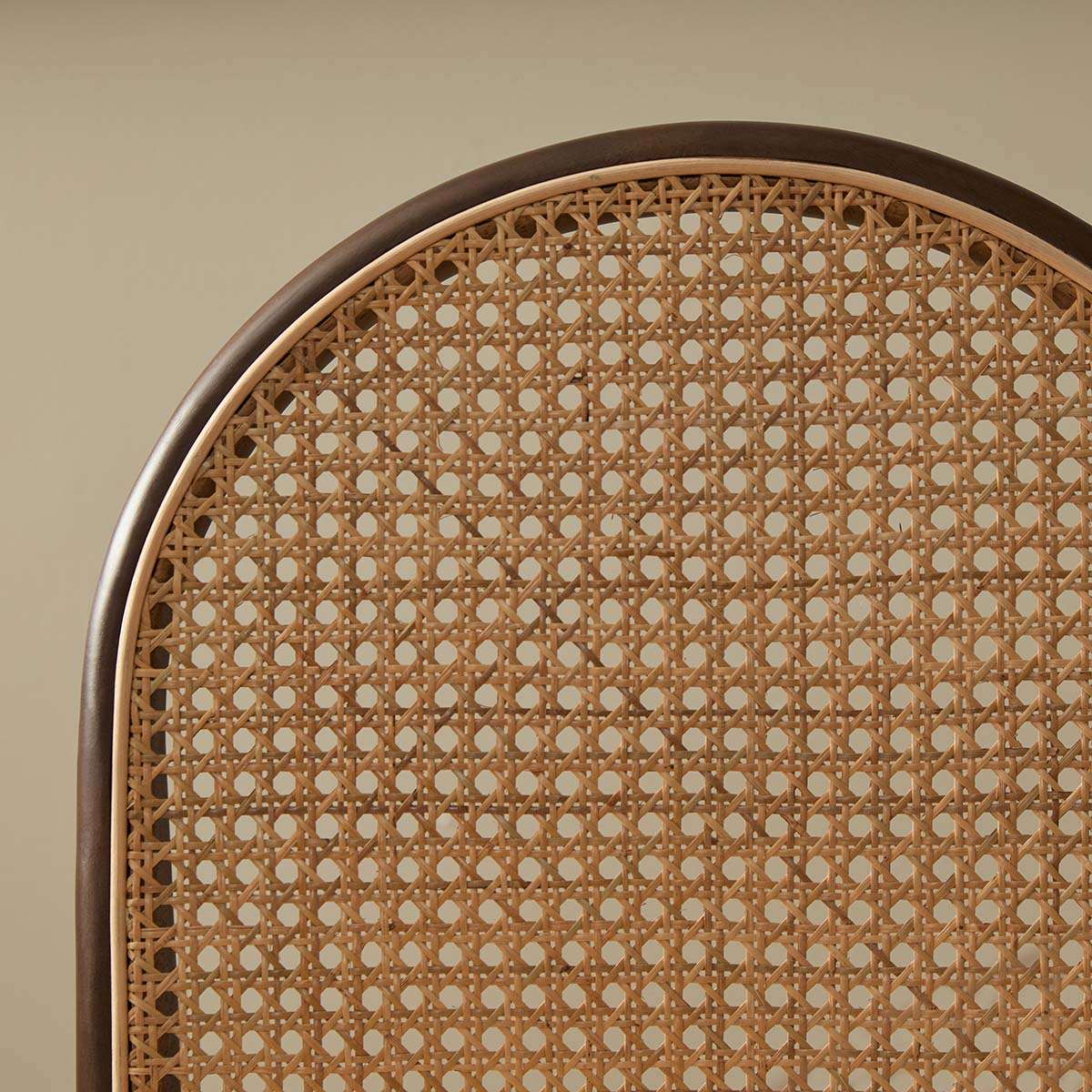 Mateo Curved Rattan Dining Chair - Set of Two - Walnut - Image 3