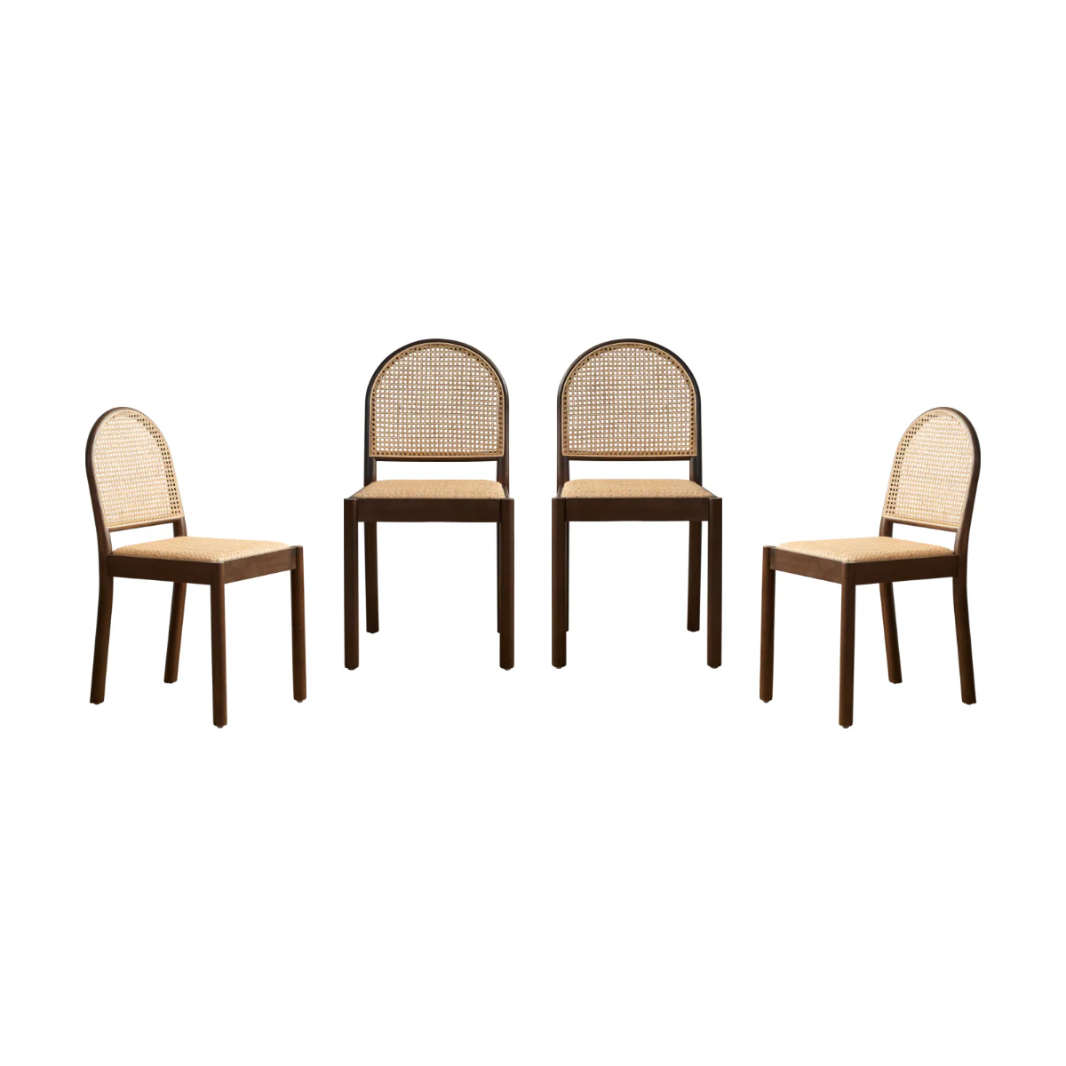 Mateo Dining Chair - Walnut Set of Four Bundle