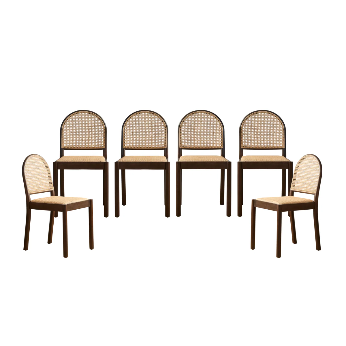 Mateo Dining Chair - Walnut Set of Six Bundle