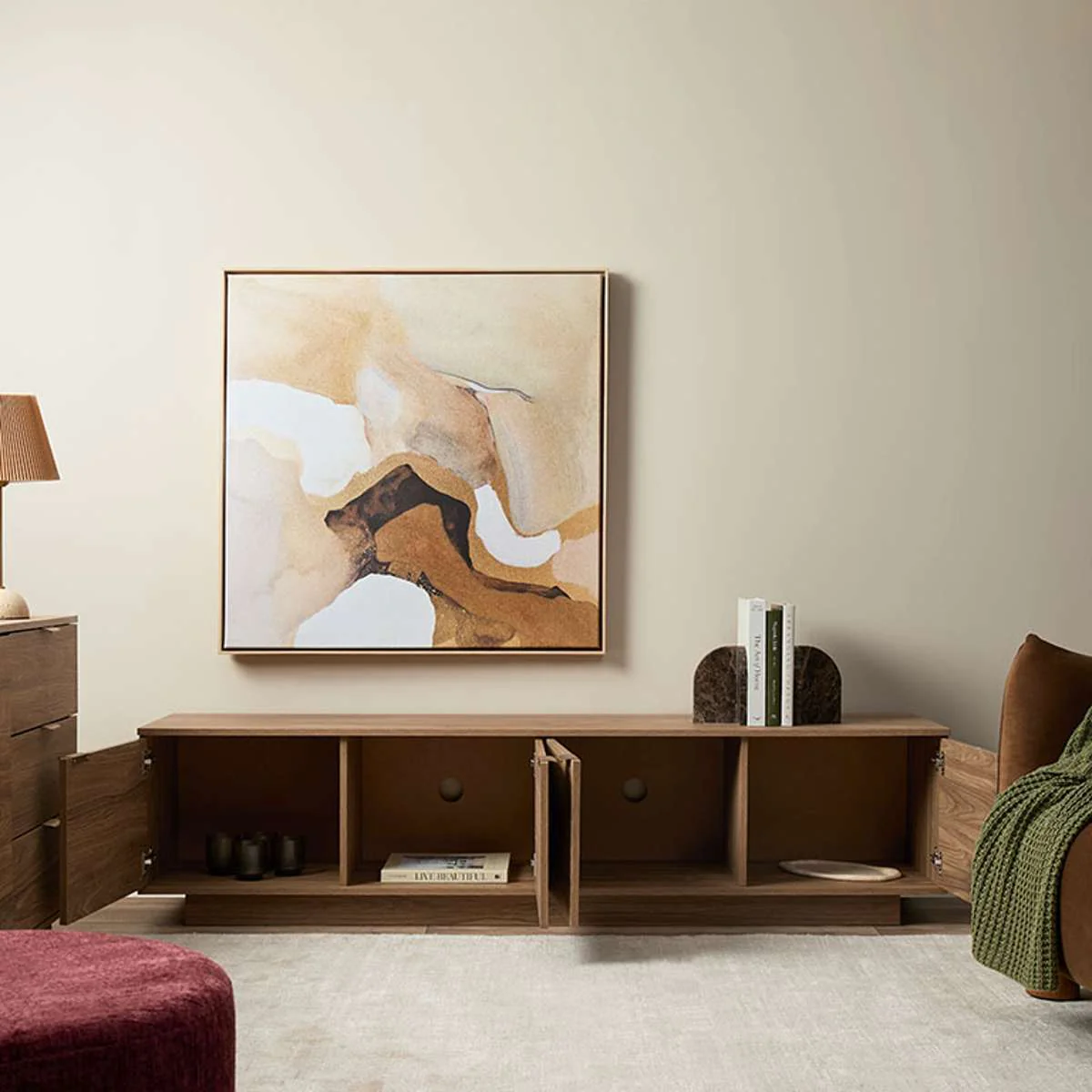 Maverick Entertainment Unit - Pecan - Image 4
