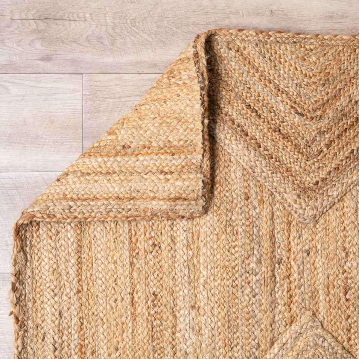 Mia Diamond Jute Rug - Large - Natural - Image 6