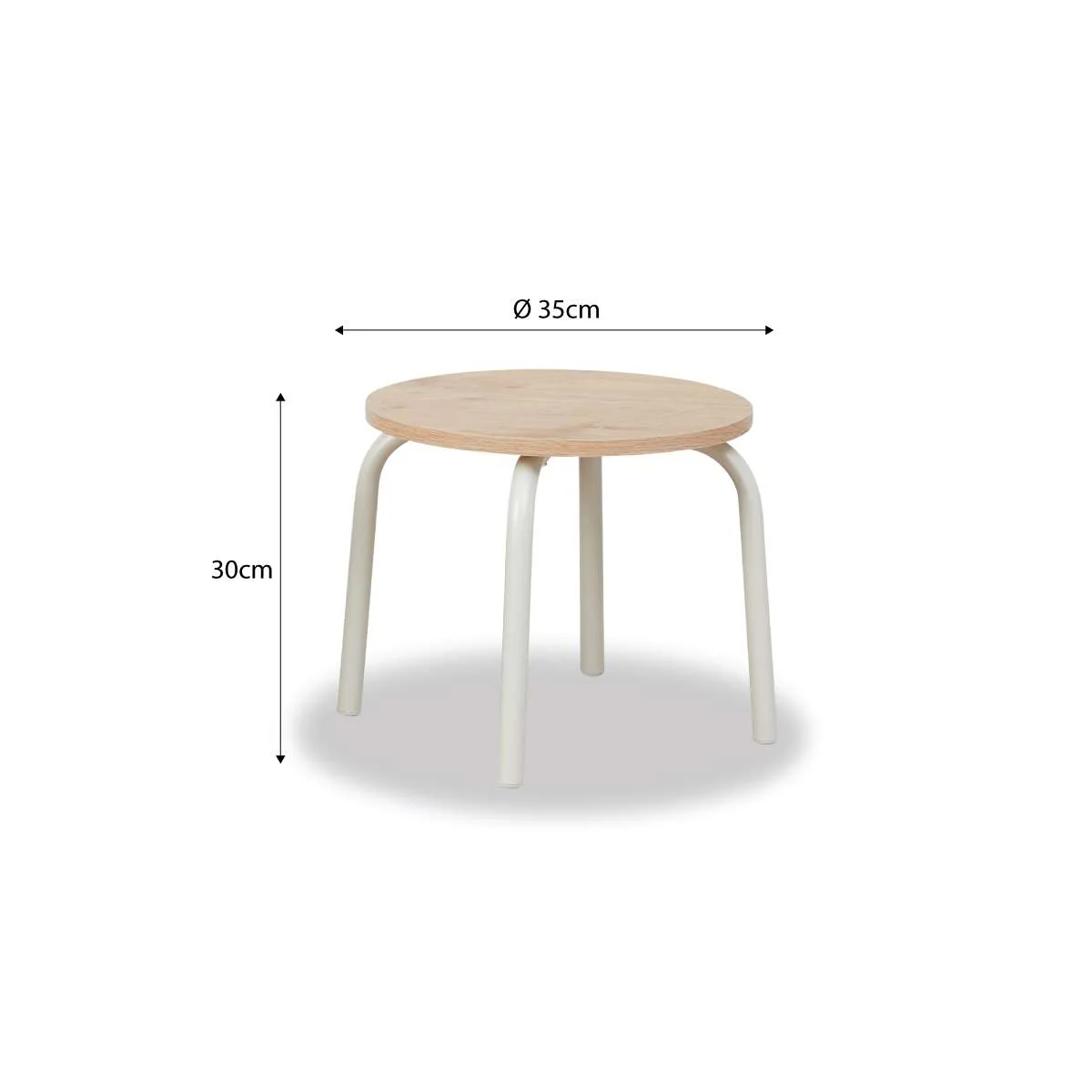 Mini Brixton Stool - Set of Two - Cream - Image 8