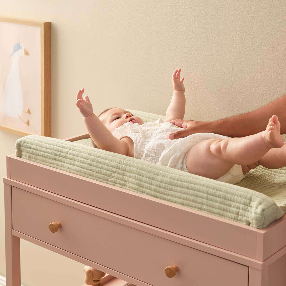Mocka Change Table With Removable Top - Pink - Image 2