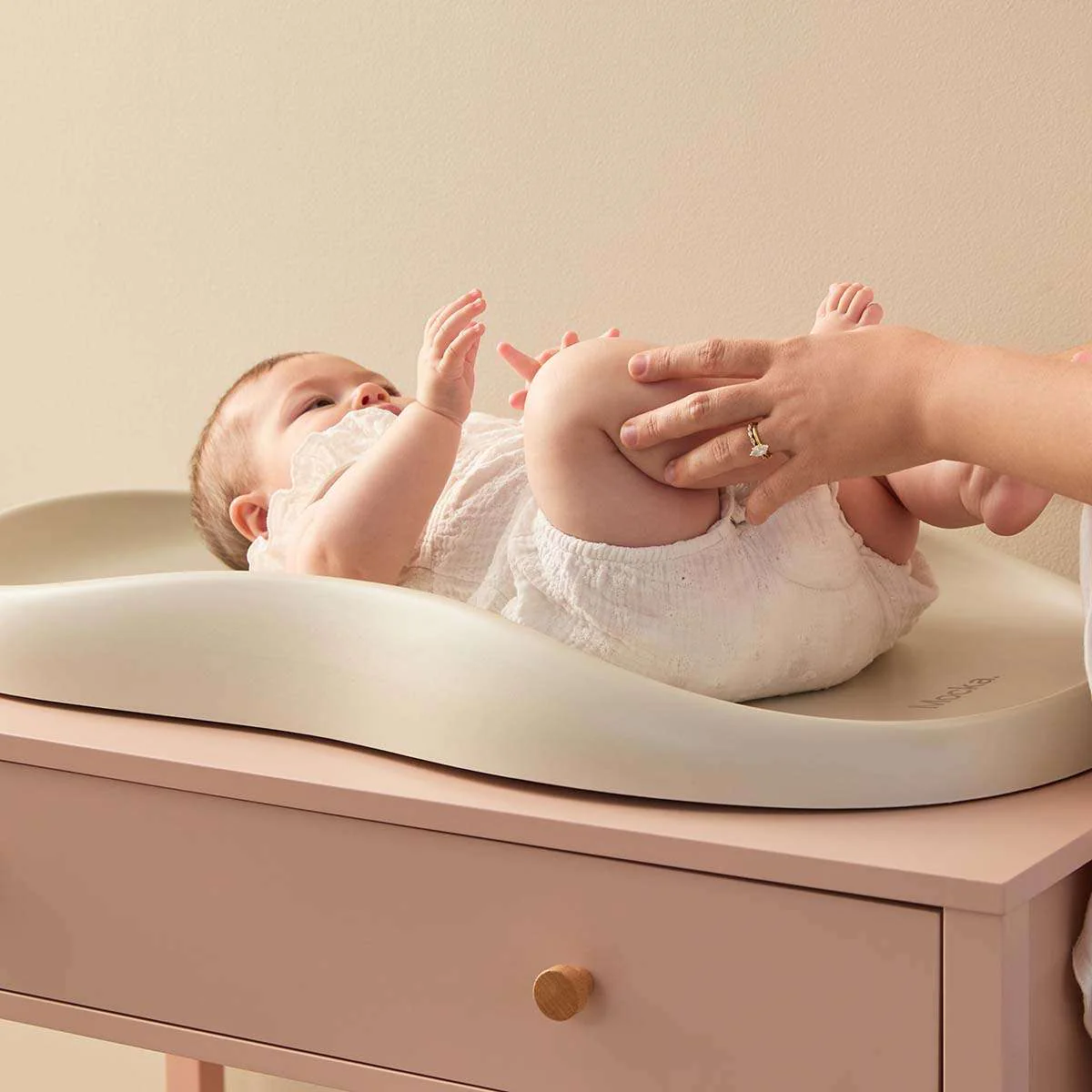 Mocka Change Table With Removable Top - Pink - Image 9