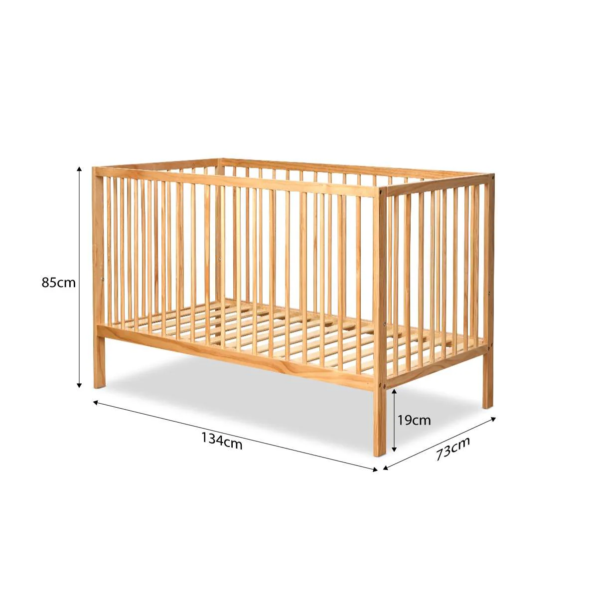 Mocka Dream Cot Natural + Mattress Bundle - Image 4