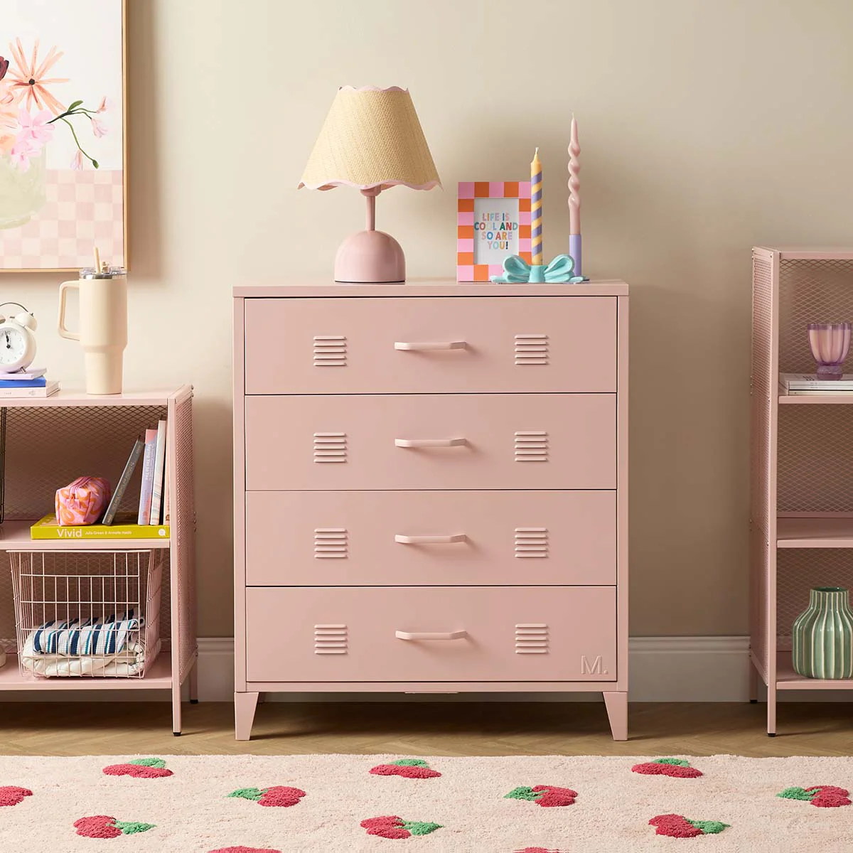 Mocka Original Four Drawer - Pink