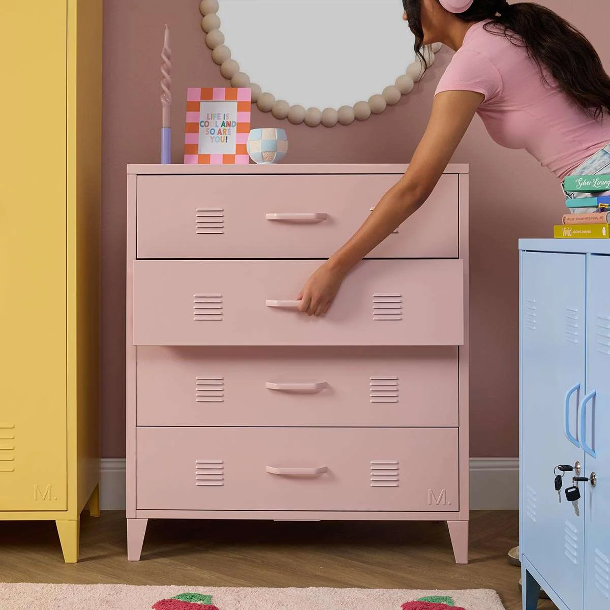 Mocka Original Four Drawer - Pink - Image 3