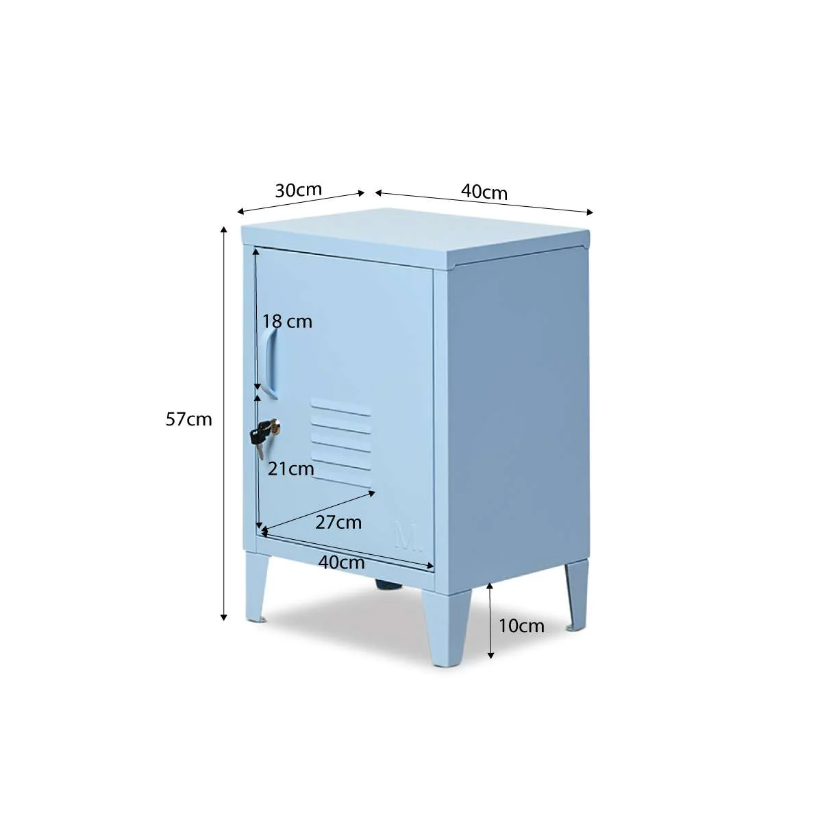 Mocka Original Locker Bedside - Powder Blue - Image 10