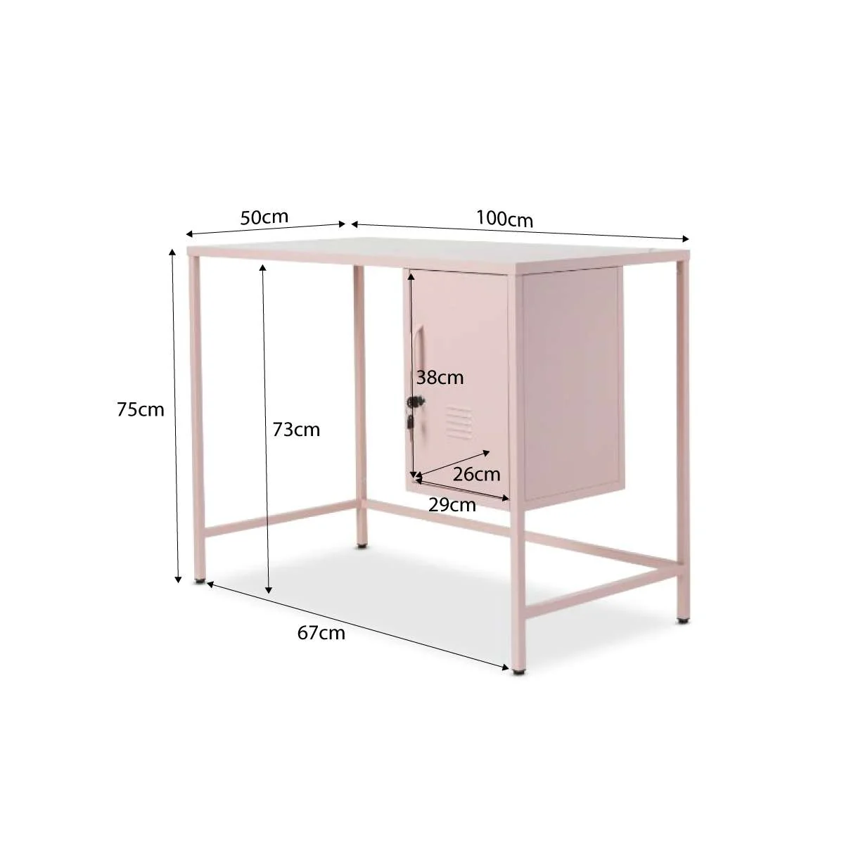 Mocka Original Locker Desk - Pink - Image 7