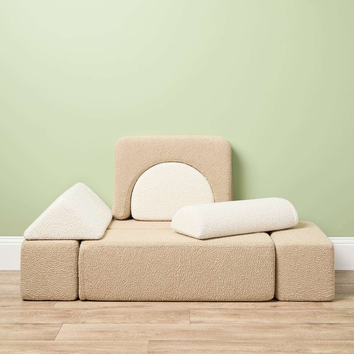 Modular Play Sofa - Cream/Beige Boucle - Image 2