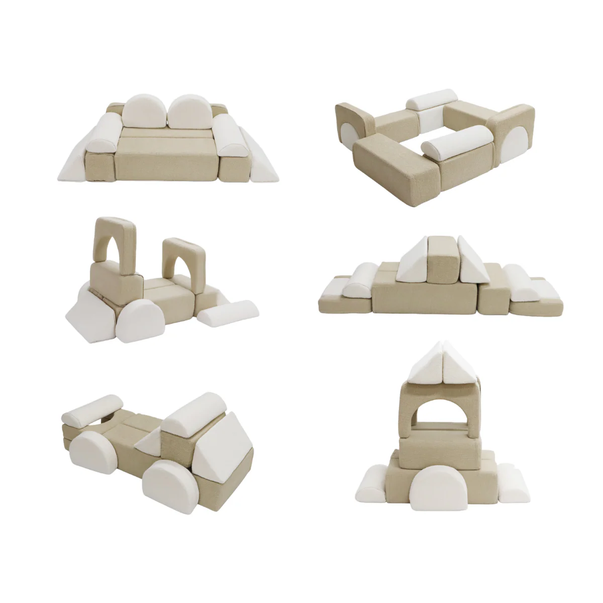 Modular Play Sofa - Cream/Beige Boucle - Image 3
